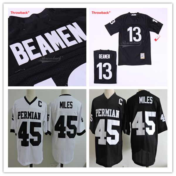 

Boobie Miles #45 Permian Friday Night Lights Willie Beamen #13 Any Given Sunday Movie Football Jersey Black Any Size