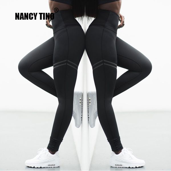 

nancy tino womens sports leggings compression thights printing bulift workout leggings hip push up stretch yoga long pants, White;red