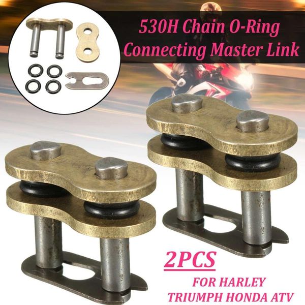 

1x/2x 530h heavy chain connecting master link w/ o-ring seal for motorcycle dirt bike atv quad gold for triump