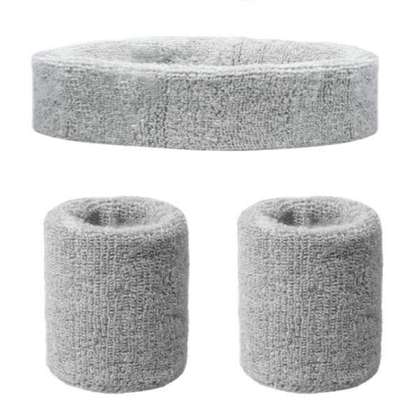 

anti-slip elastic sweatband wrist support band with headband hairband sport run football tennis headscarf 14 colors for choice, Yellow;black