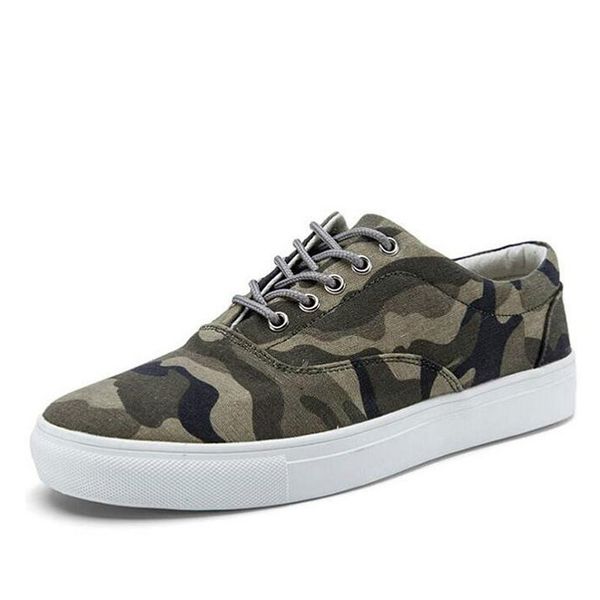 

brand designer men canvas sneakers casual camouflage flat army shoes big size male zapatillas breathable shoes 2019, Black