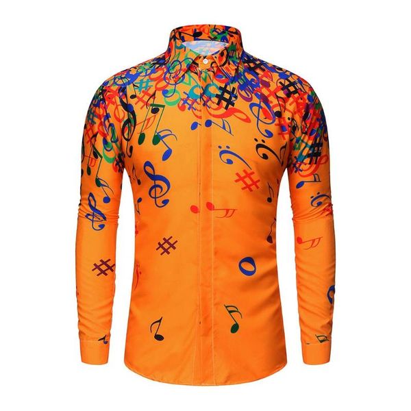 

мужчины повседневная новизна музыкальная нота pattern повседневная рубашка с длинными рукавами top блуза streetwear пригонки рубашки летняя, White;black