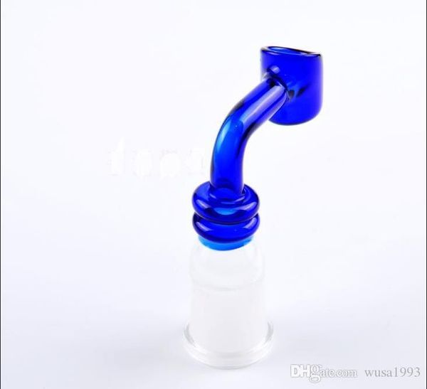 Vetreria con tazze oblique blu, accessori per bong in vetro all'ingrosso, fumo per pipa ad acqua, spedizione gratuita