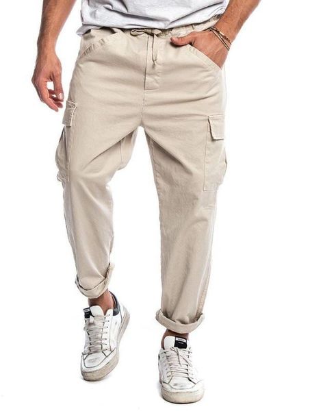 

panelled tapered fashion hip hop mulit pockets sashes mens pants casual males clothing mens designer pants, Black