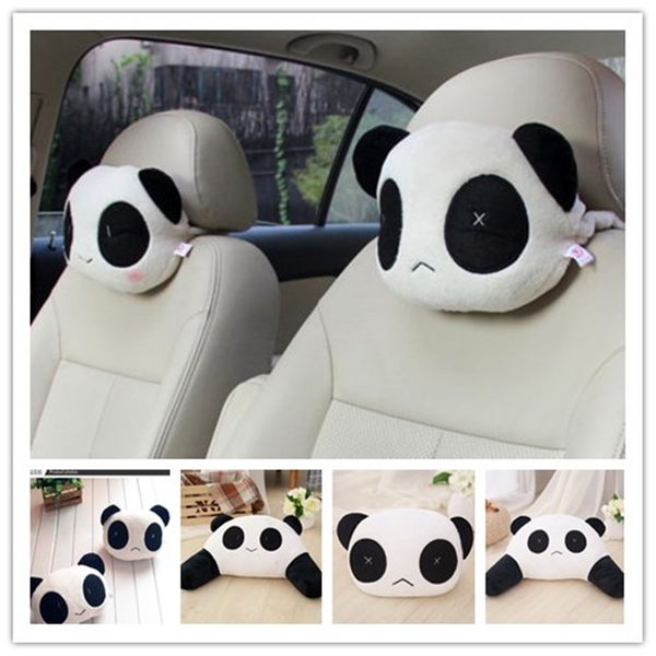 

car neck pillow new car panda head pillow memory headrest neck seat relaxation protection supplies