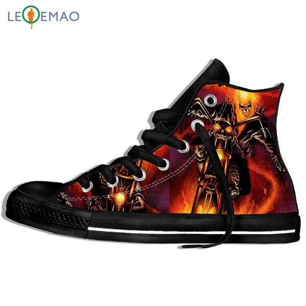 

custom image printing sneakers men/ cool marvel alliance ghost rider d canvas canvas breathable walking flat