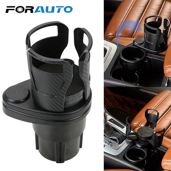 

forauto car dual cup holder adjustable cup stand sunglasses phone organizer drinking bottle holder bracket car styling