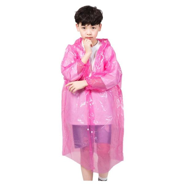 

fashion eva children raincoat thickened waterproof rain coat kids clear transparent tour waterproof rainwear suit#d4, Black;brown