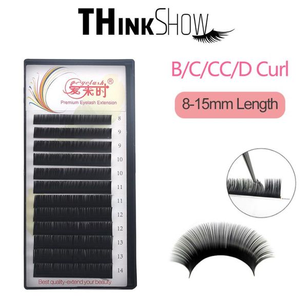 

b/c/d curl eye lashes extension korean silk volume eyelashes 3d russia false mink eyelashes natural color synthetic lashes