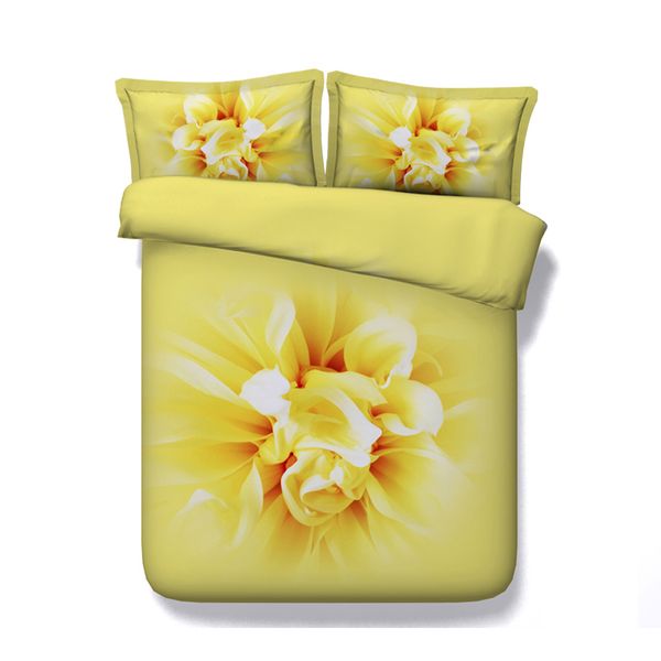 3d Floral Print Duvet Cover Set Bedding With Pillowcase