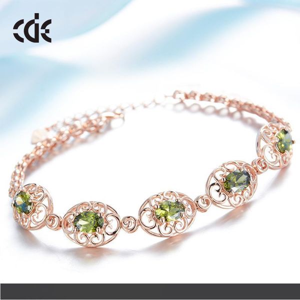 

новый серебряный браслет 925 пробы, ручная цепочка из розового золота swarovski crystal, Golden;silver