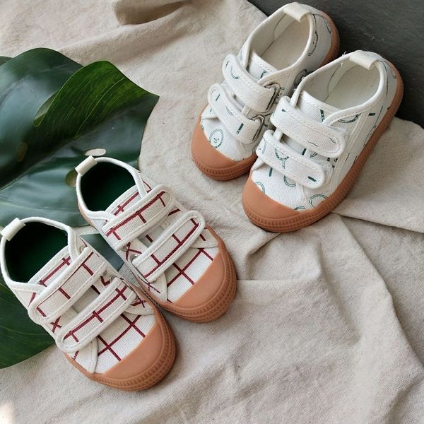 

kids shoes girls boys sneakers bobo choses canvas children breathable shoes 2018 spring running sport baby soft casule sneaker y18110304, Black;red