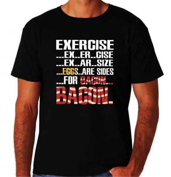 

eggs are sides for bacon funny foodie beer drinking party new mens black t-shirt tee shirt digital printed, White;black