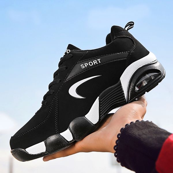 

comfortable men sneakers fashion casual shoes for men trend walking shoes flats soft autumn new winter, Black
