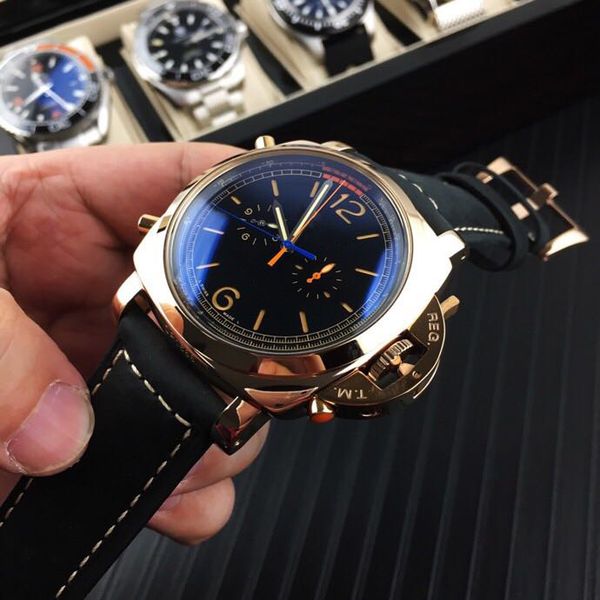 

mirror mens dial strapl 41mm sapphire crystal round luxury watch rubber watchband watch shipping mmfpx, Slivery;brown