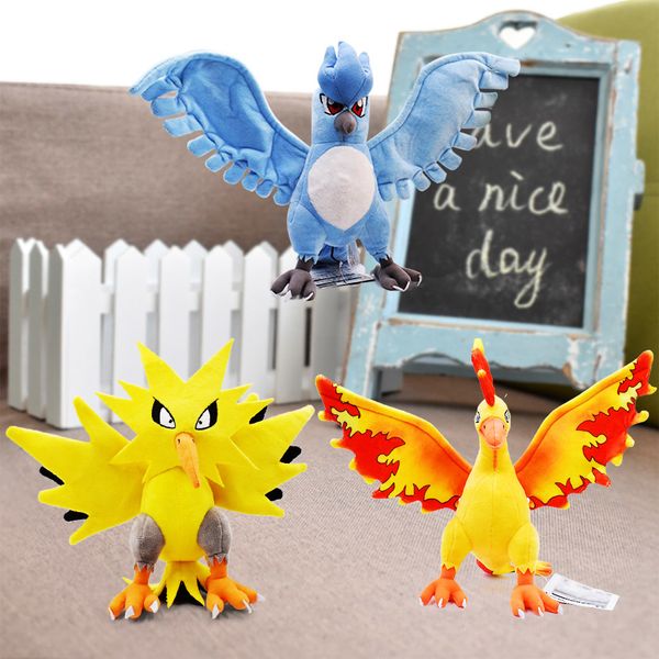 

22-28cm 8.6-11'' moltres articuno zapdos anime 3 styles rare peluche plush toy soft stuffed animals dolls gift for kids children y