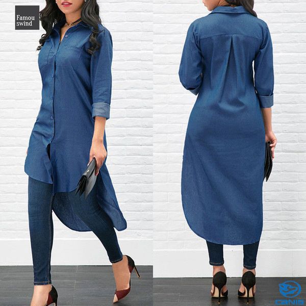 

женщины new maxi dress casual long джинсовая блузка с длинным рукавом моды рубашки лето верхняя одежда vestidos дизайнер одежды, Black;gray