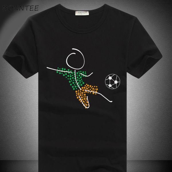 

t-shirts men casual printed o-neck simple loose harajuku short sleeve summer breathable soft mens t-shirt ulzzang clothing chic, White;black