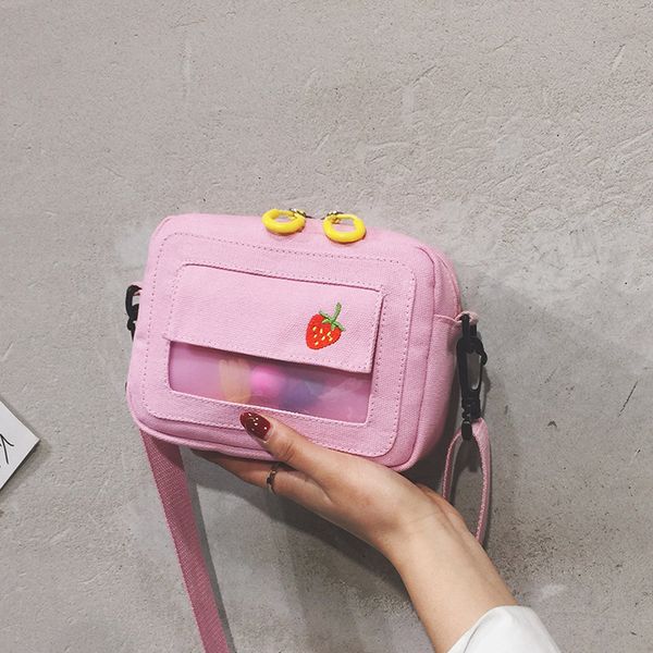 

women canvas shoulder bag casual embroidery crossbody bag small square bolsos para mujer#30