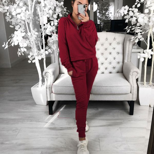 

women pullover long sleeve sweatshirt+pants sport sweatsuit sports yoga suit sal99, White;black
