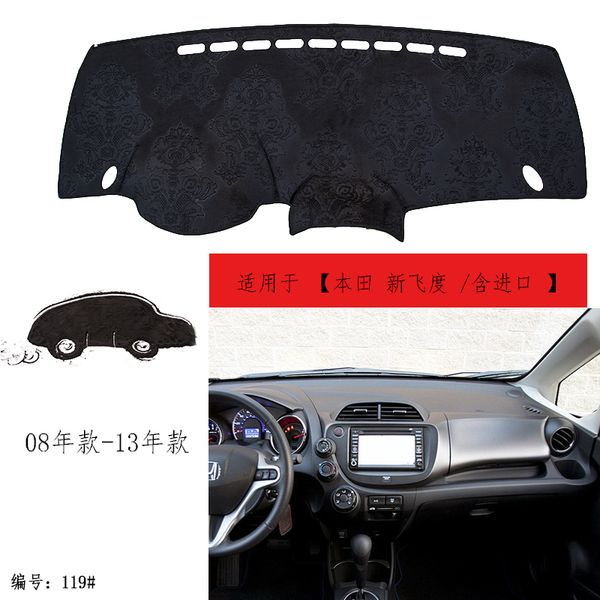 

tommia for fit 08-13 dashboard pad cover dash mat anti-sun velvet instrument
