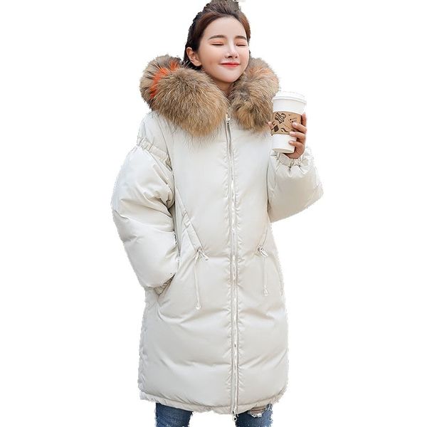

high-quality winter jacket, headgear, thick-skinned cotton-padded overcoat, tight gown for women in 2019, Black