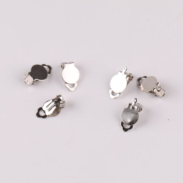 

diy jewelry accessories handmade material ear accessories earless ear clips hanging holes clips, Silver