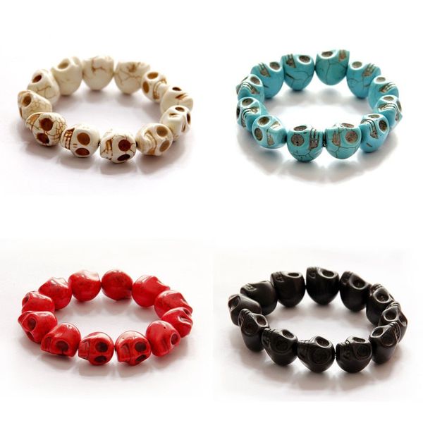 

maxi turquoise taro bracelet vintage ghost head bracelet, halloween accessory for men and women, Black