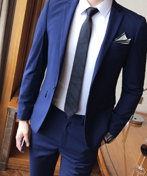 

2020 new mens suits 2 piece ( coat+pants) polyester notch lapel costume homme men groom wedding slim suit, White;black