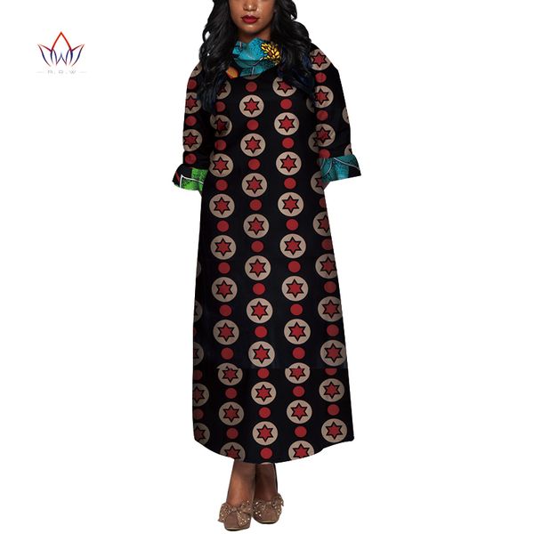 

2019 wholesale african dresses for women dashiki ropa africa traditional african robe long print dresses wy4012, Red