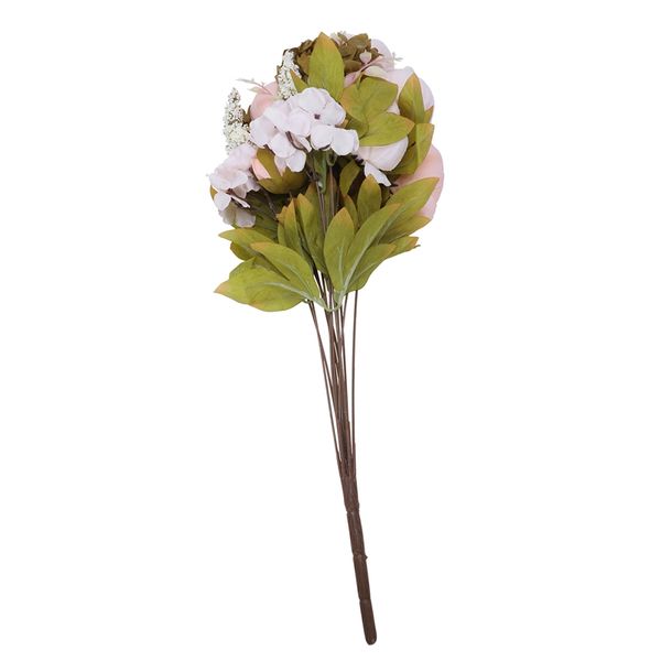 

1bouquet 8 heads artificial peony silk flower leaf home wedding party décor