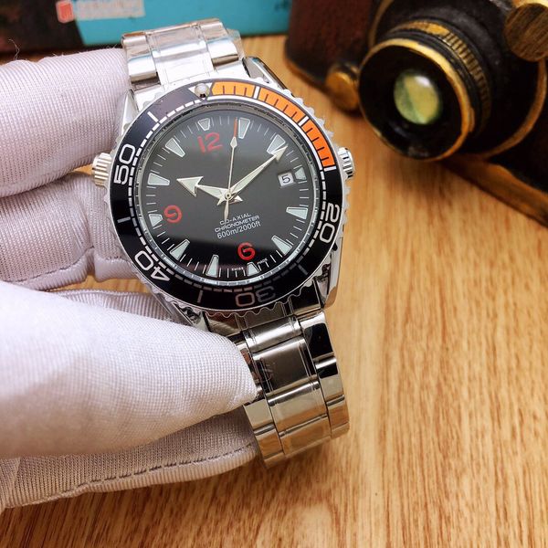 

mechanical men's watch stainless steel designer automatic movement watch sports men's automatic winding clock sale, Slivery;brown