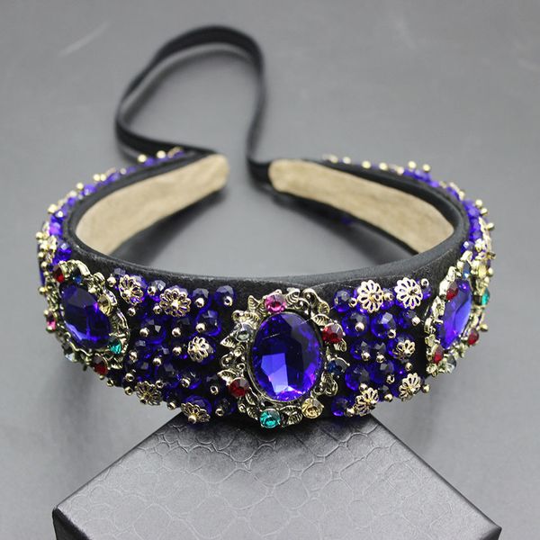 

new handmade wedding bridal hairband crystal headbands bride jewelry headpieces fashion luxury wild retro dance headband 316, Golden;white