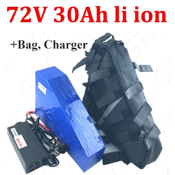 

72v 30ah lithium ion triangle battery no 72v 25ah li ion 18650 bms for 4000w 3500w motorcyle scooter bike bicycle 5a charger bag