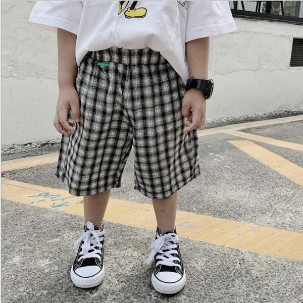 

2020 new boys plaid pants summer cotton fashion kids pants 2-7t qh557, Blue