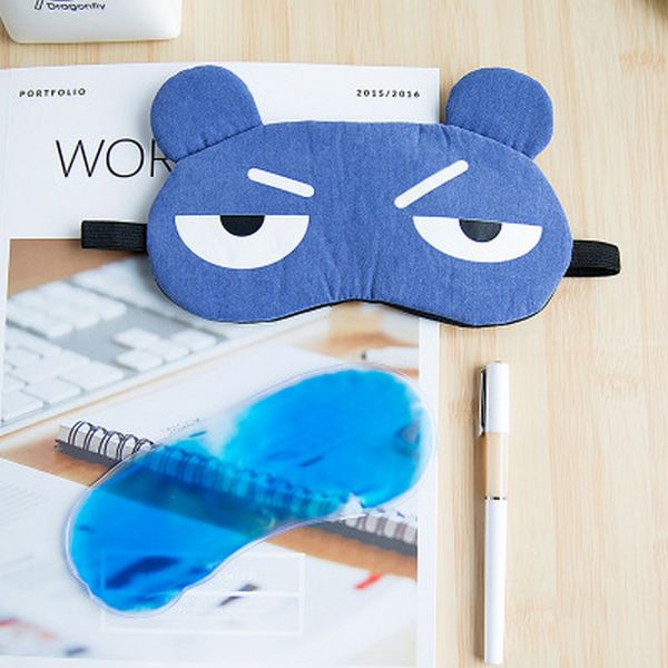 

fireberry cartoon sleep eye mask cartoon bull ice compress cubrebocas 14d sleeping eyepatch massage gqbgd