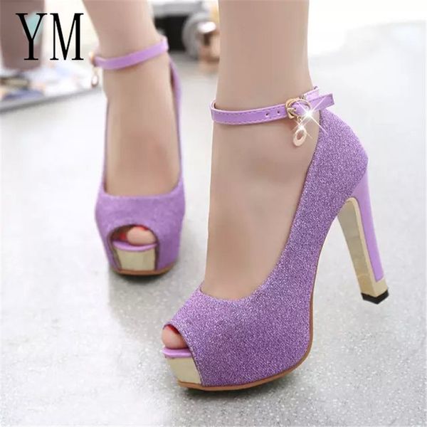purple ankle strap shoes