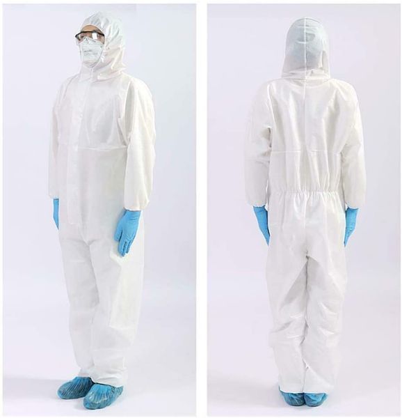 

защитная одежда с капюшоном комбинезон одноразовый противоэпидемический антибактериальный изолирующий костюм для персонала пылезащитный комб