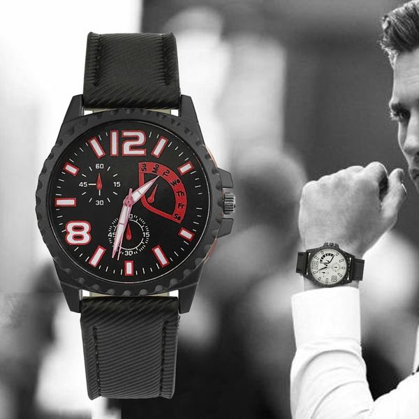 

mens watches new men watch retro design leather band analog alloy quartz wrist watch reloj hombre clock #03, Slivery;brown