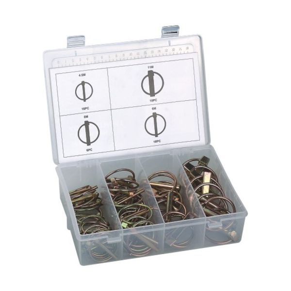 

50 pcs heavy duty trucks auto parts secure multi size assortment anti rust home ring shaped trailer locking pin kit iron plated