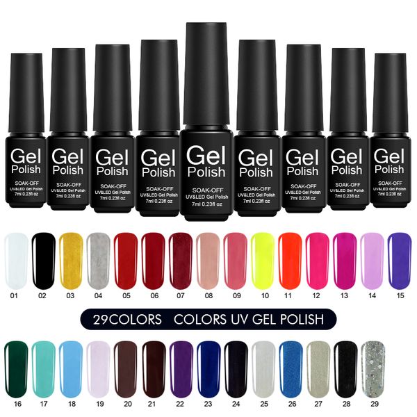 

docaty gel nail polish rainbow colors for nails art manicure uv led with base coat nail art gel polish varnish, Red;pink