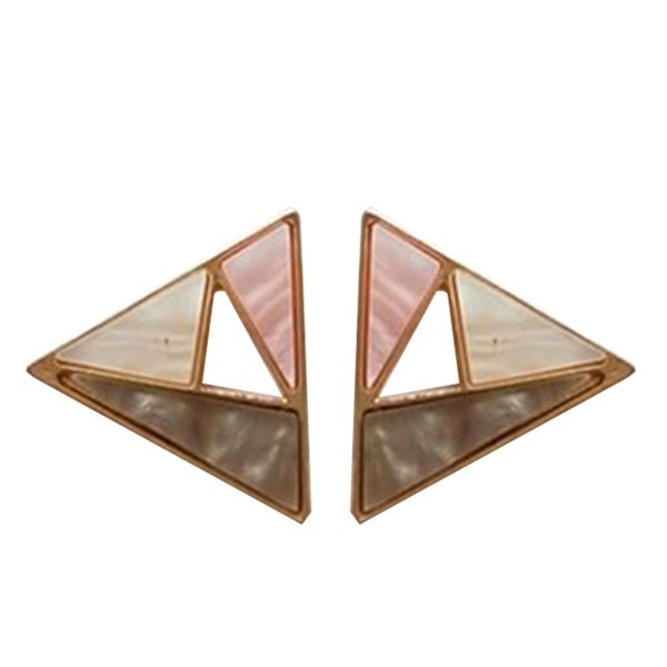 

акриловые серьги контраст цвета мозаики треугольник геометрии ацетата серьги стержня, Silver