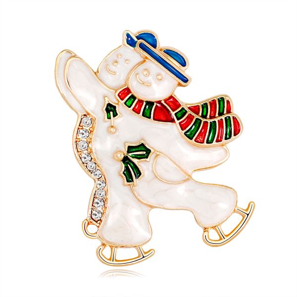 

cartoon christmas trees snowman claus brooches pin for women xmas brooch jewelry kids friends gifts, Gray