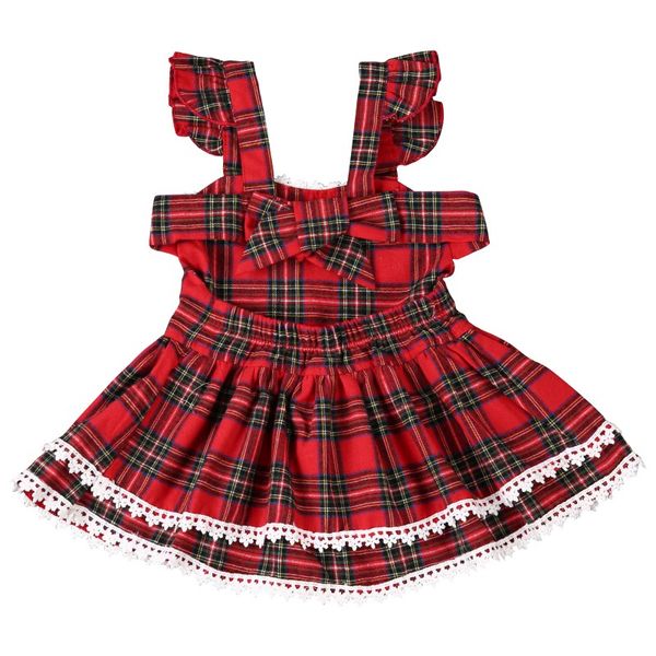 

2 piece summer baby girl set plaid strap british style dress mini dress + shorts baby girl clothing set, Red;yellow