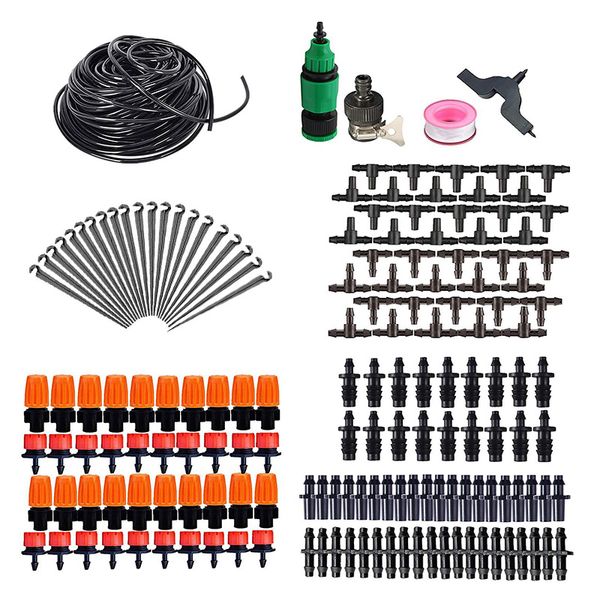 

15m micro irrigation kit auto timer drip watering system greenhouse garden tool