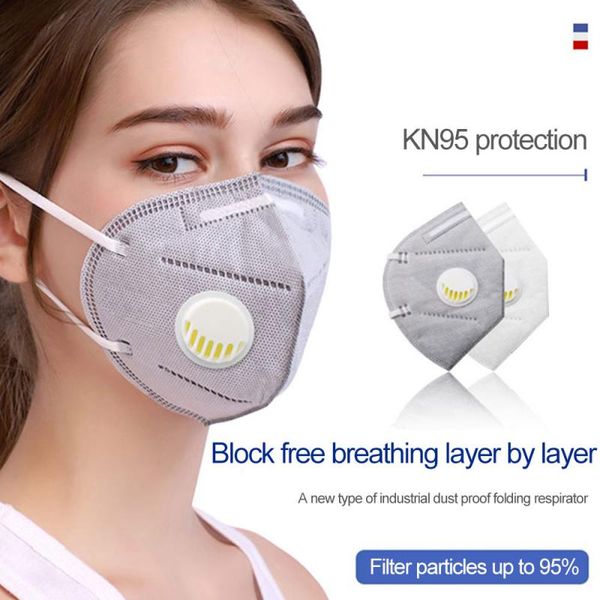 

Kn95 6-слойная Маска с дыхательным клапаном эквивалентна пылезащитным маскам FFP2 с клапанной защитой лица Маска для защиты лица от пыли Лот