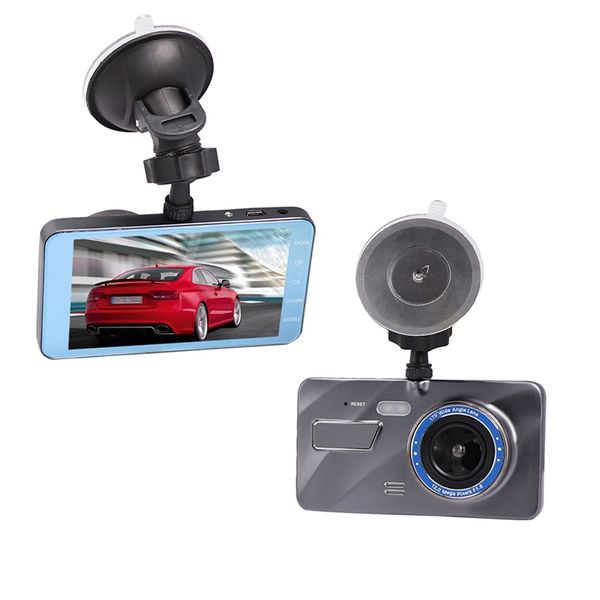 Yeni Araba DVR 2CH Araç Sürüş Kamera Araba Dijital Video Kamera Benzersiz 4 inç 170 ° WDR G-Sensor Starlight Night Vizyon Otopark Monitör