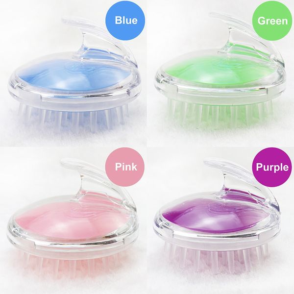 

горячий торт прозрачная ручка массаж кисти массаж расческа шампунь кисть творческий массаж кисти практические укладки волос инструмент, Silver