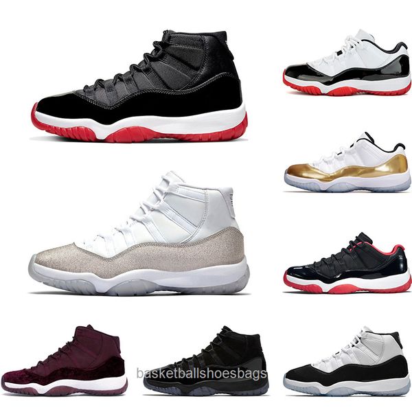 

11 11s men basketball shoes bred concord 45 cap and gown metallic silver unc low navy mens trainers sports sneakers size 36-47