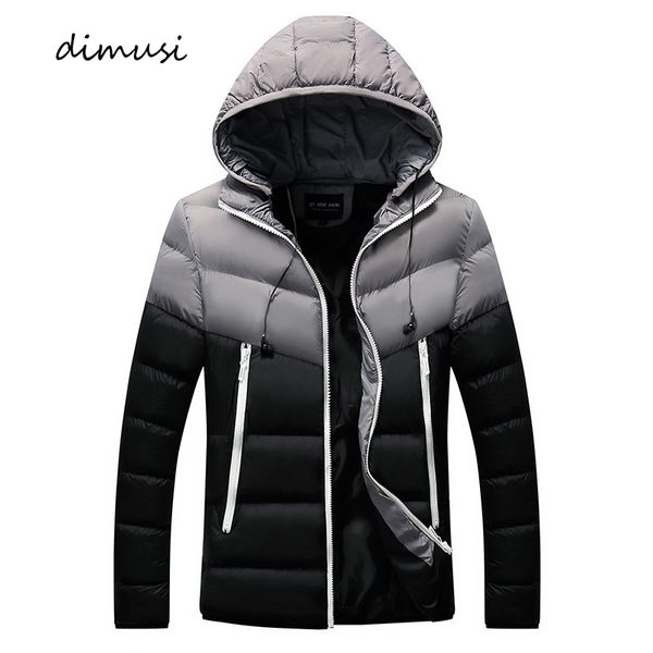 

dimusi winter men jacket fashion mens cotton thick thermal parkas hoodies coats male casual outwear windbreaker jackets clothing, Tan;black